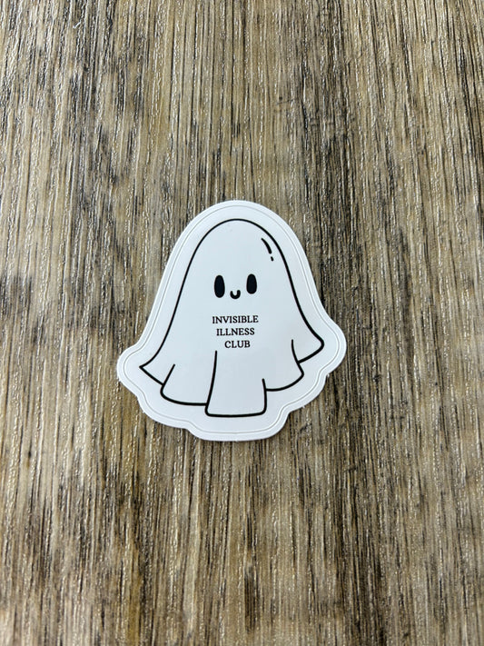 Invisible Illness Club Ghost Sticker